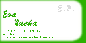 eva mucha business card